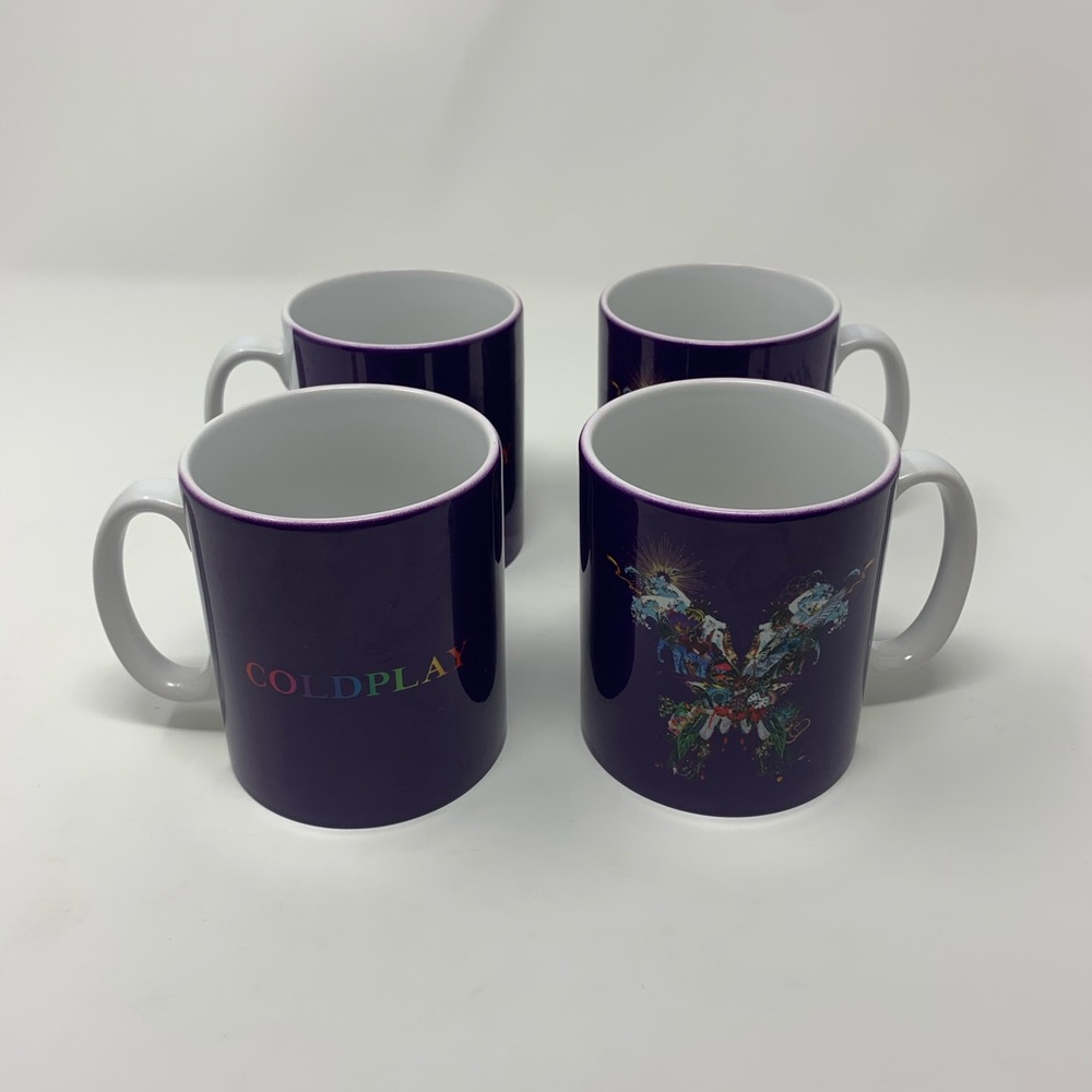 Coldplay Band Coffee Mug Cup Set of 4 Gift Kitchen